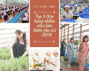 Top 5 đơn hàng phụ nữ đi Nhật LÀM THÊM NHIỀU